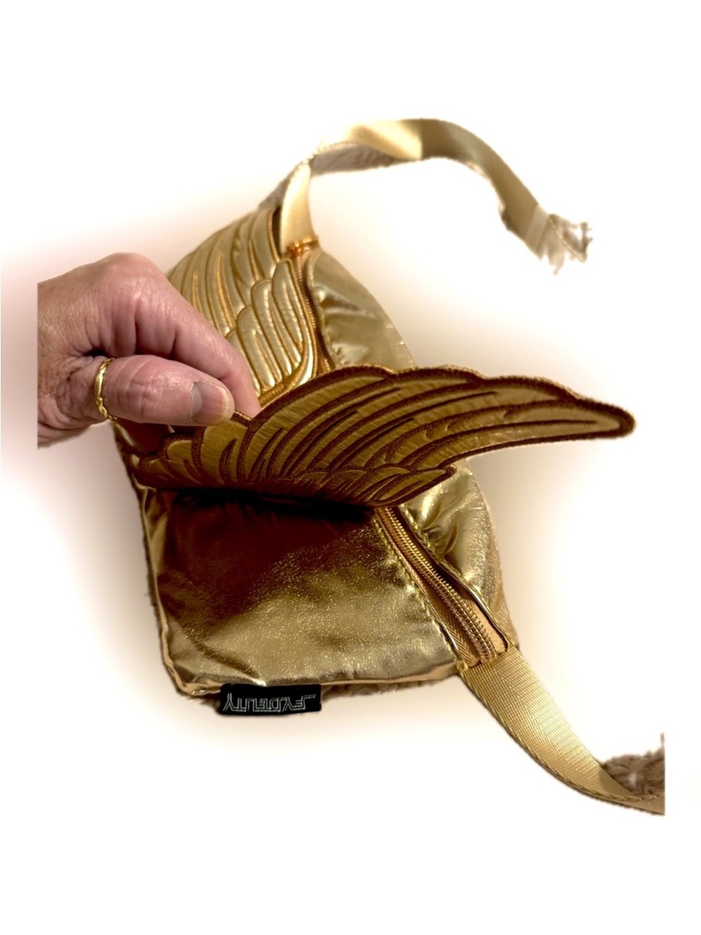 FYDELITY Metallic Gold Bag, Belt Bag, Vegan Leather, Gold Metallic Special - Picture 3 of 13